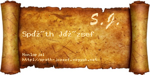 Spáth József névjegykártya
